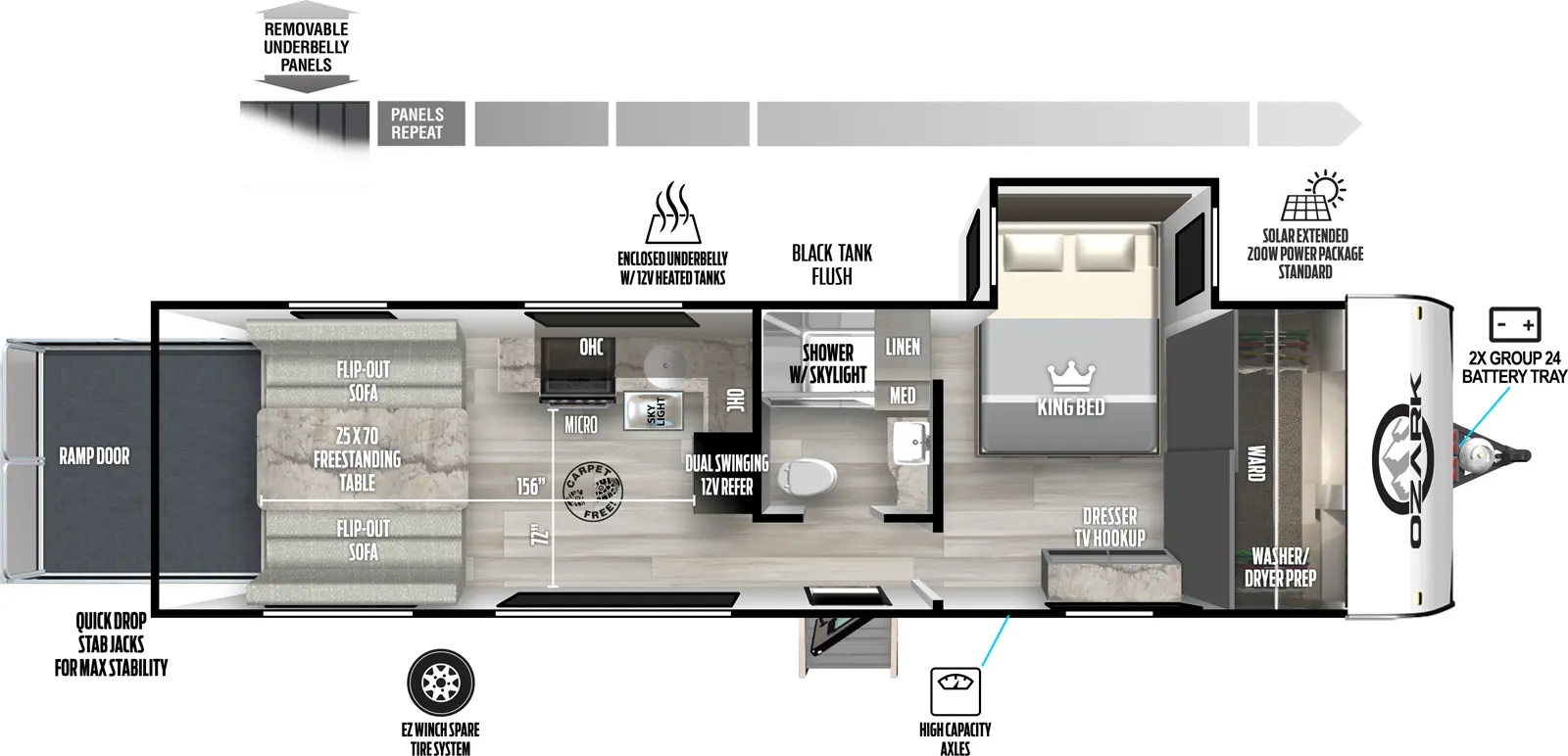 Ozark 2800THK Floorplan